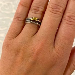 Small David Yurman X Crossover Ring, Size 6